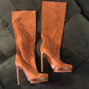 Michael Kors suede stilleto lug sole boots